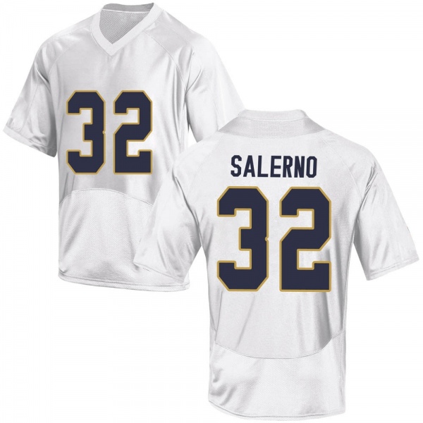 Chris Salerno Notre Dame Fighting Irish NCAA Youth #32 White Game College Stitched Football Jersey HIZ8155HO